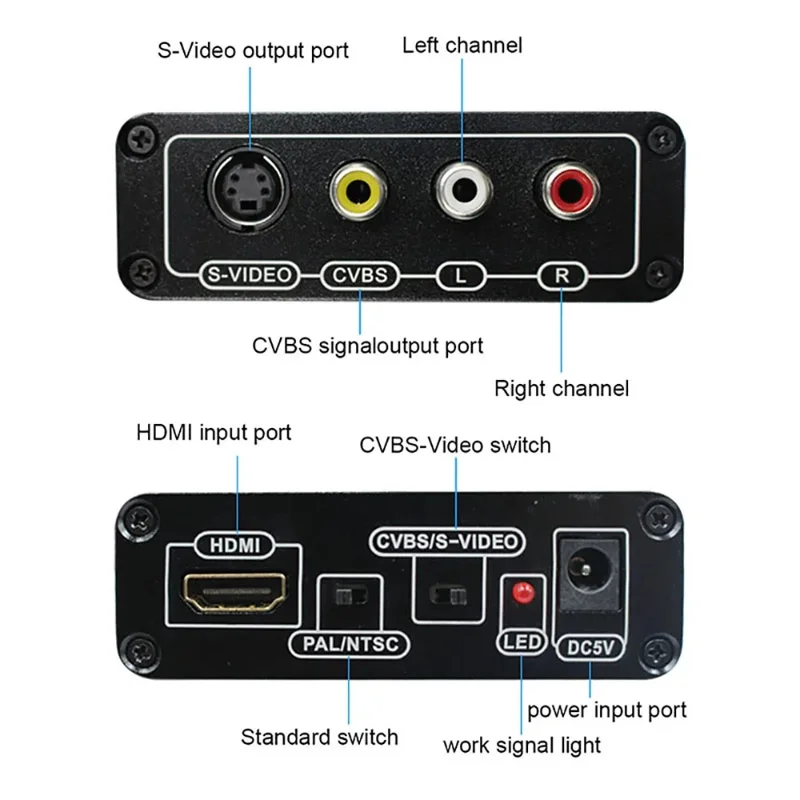HD to S-Video AV Converter Computer to CVBS Adapter for Old TV  /  S-Video Monitor High Definition Signal Conversion
