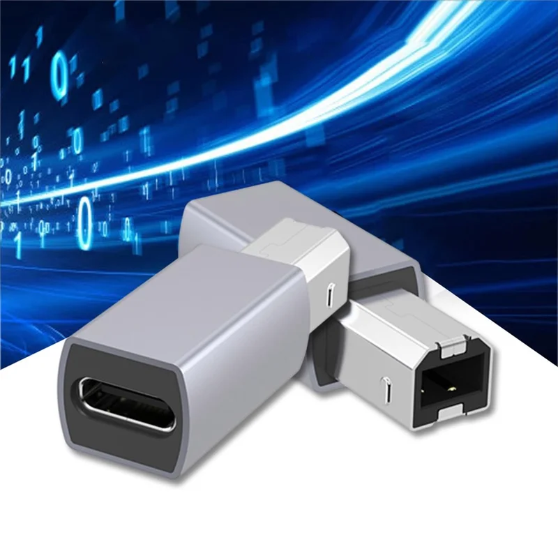 Type-C to USB-B Adapter Cable USB C to Printer Connector for Electronic Piano / Scanner / Fax High Speed Data Sync 480Mbps Plug and Play