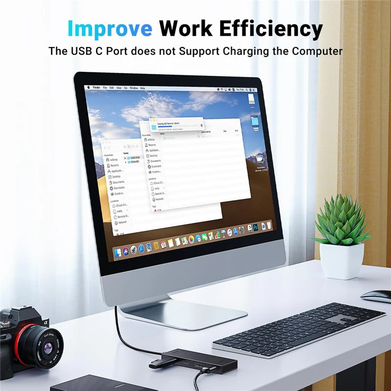 UGREEN 35583 4 in 1 USB C-Hub Adapter 2 USB-C + 2 USB-A Anschlüsse 0,3 m Docking Station 10 Gbps Datentransfer für Windows / Mac OS / Linux – Schwarz