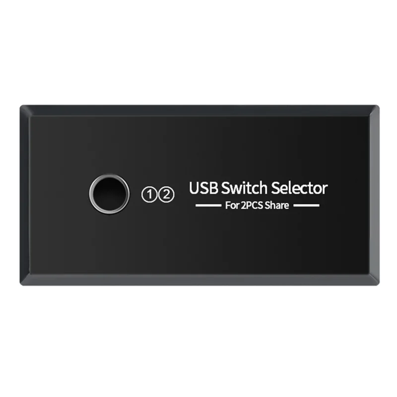 KY23 Sélecteur de Commutateur KVM USB 2.0, Répartiteur Commutateur 2 Entrées 4 Sorties pour Partage d'Ordinateur, Hub pour Imprimante, Clavier, Souris, Clé USB
