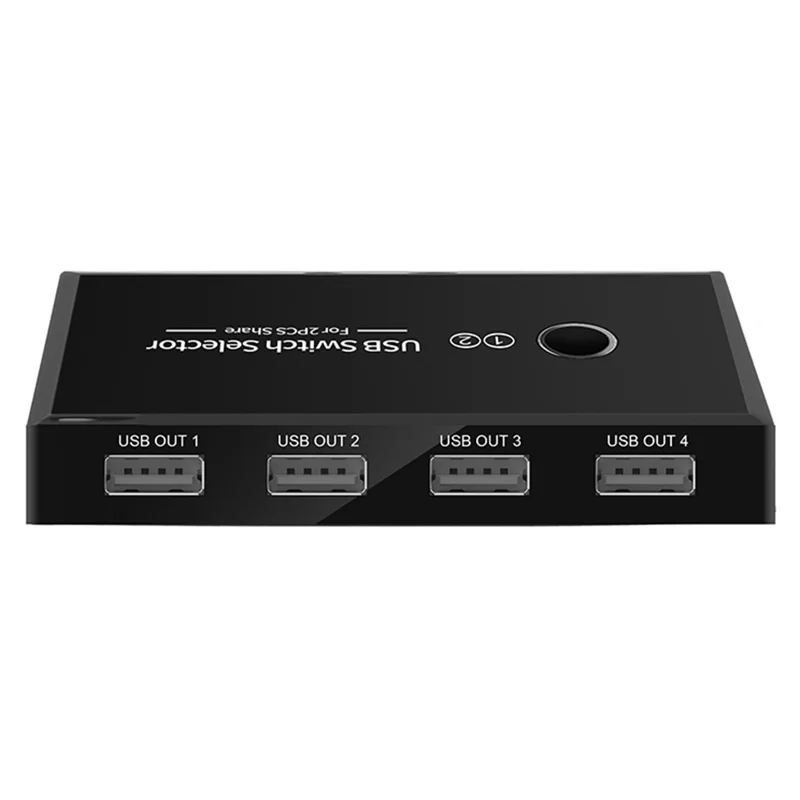 KY23 Sélecteur de Commutateur KVM USB 2.0, Répartiteur Commutateur 2 Entrées 4 Sorties pour Partage d'Ordinateur, Hub pour Imprimante, Clavier, Souris, Clé USB