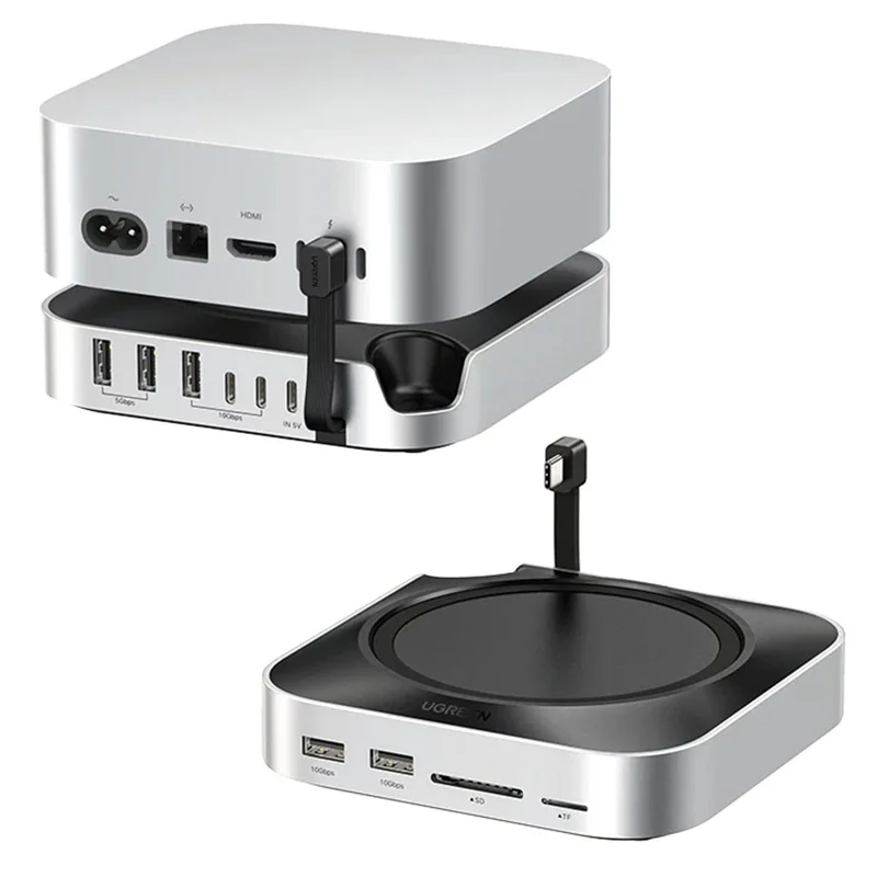 UGREEN CM841-65487 11-in-1 USB-C Hub for Mac Mini M4  /  M4 Pro M.2 NVMe SSD Enclosure Docking Station
