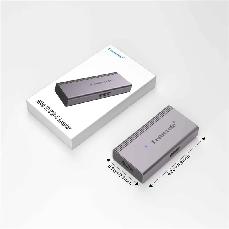 LEMORELE LD48L Adaptador de Captura de Vídeo Tipo-C 4K 60Hz Convertidor HD para Switch PS5 Steam Deck Juegos Gafas AR - Gris Plata