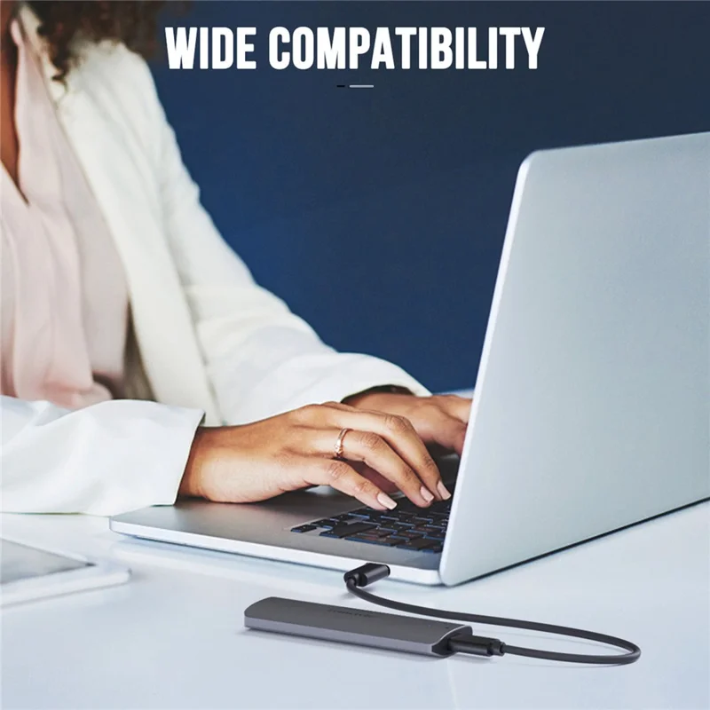 LEMORELE SD1L M.2 NVMe SATA Dual Protocol SSD-enclosure 10 Gbps USB3.1 Gen2 bærbar harddiskdåse i aluminiumslegering - Sort