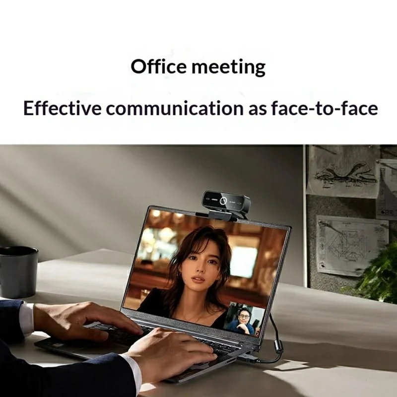 UGREEN CM925-75587 USB Webcam 1080P HD Camera Built-in Dual Microphone for Video Conference - Black