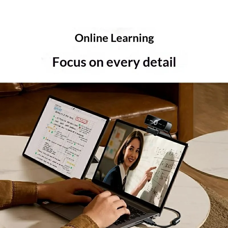 UGREEN CM925-75587 USB Webcam 1080P HD Camera Built-in Dual Microphone for Video Conference - Black