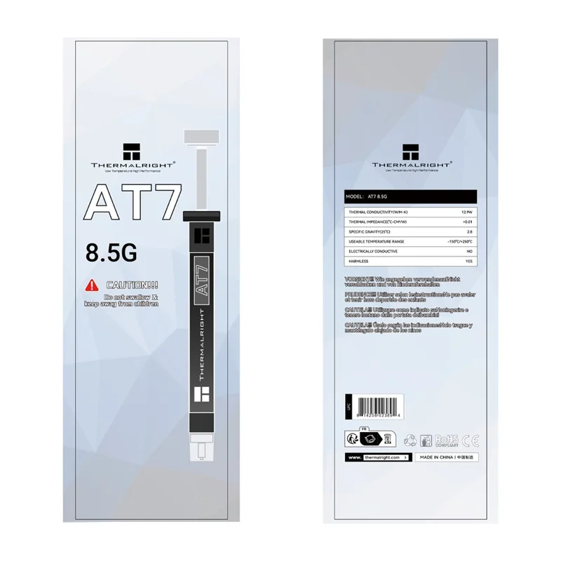THERMALRIGHT AT7 8,5 g Pasta Térmica para CPU/GPU - Cinzento