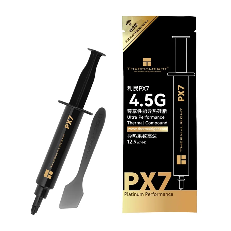 THERMALRIGHT PX7 4,5 g Pasta Térmica para CPU 12,9 W/mK Composto de Alta Performance para Dissipação de Calor com Espátula