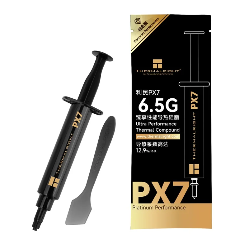 PASTA TÉRMICA THERMALRIGHT PX7 6,5 g 12,9 W/mK COMPONENTE DE DISSIPAÇÃO DE CALOR DE ALTO DESEMPENHO COM ESPÁTULA