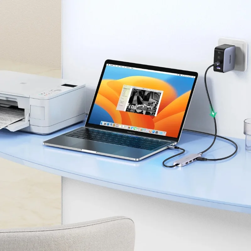 UGREEN CM219 USB-C to USB-A 3.0 4-Port Hub 5Gbps Data Transfer Splitter - Grey