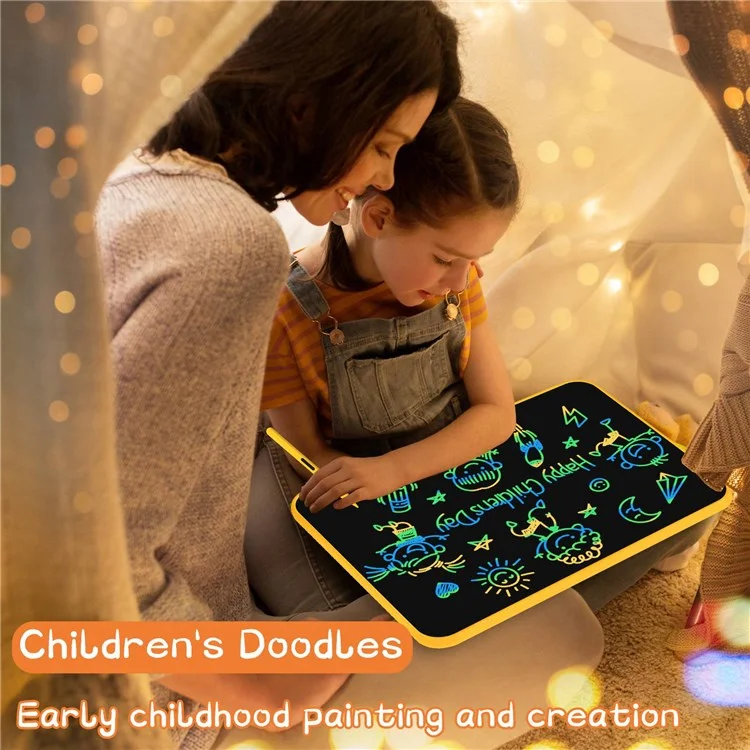 230X 23 inch LCD Writing Tablet for Kids Graffiti Board with 2 Pens Electronic Drawing Tablet Drawing Pads Board Learning Educational Toy (Solid Handwriting Color) - Yellow