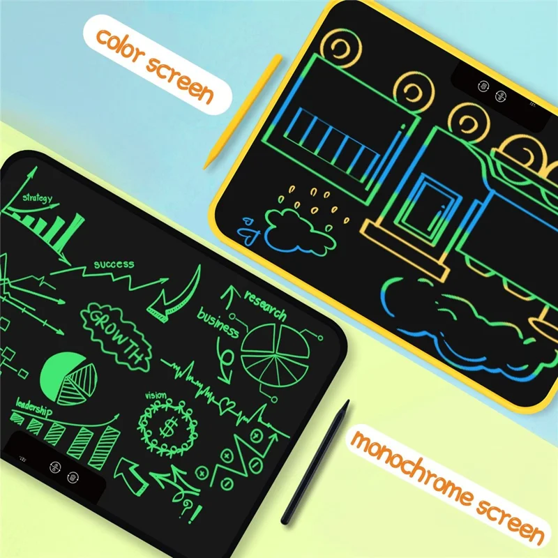 230X 23 inch LCD Writing Tablet for Kids Graffiti Board with 2 Pens Electronic Drawing Tablet Drawing Pads Board Learning Educational Toy (Solid Handwriting Color) - Black