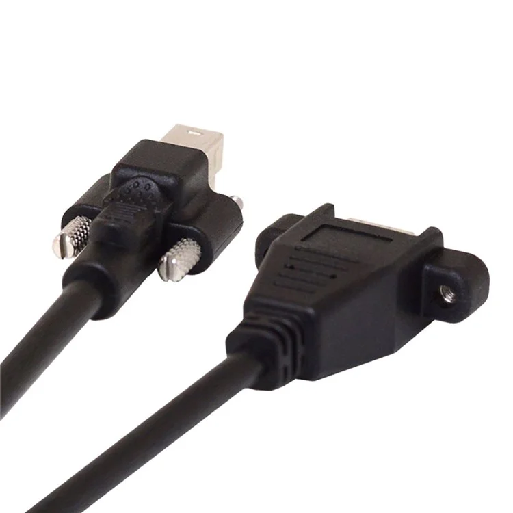 U3-007-0.5M Dual Thumbscrews USB 3.0 Back Panel Mount B Male to Female B Type Extension Cable 0.5m