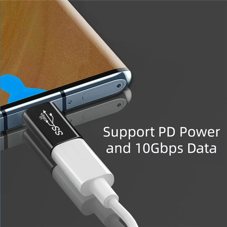 UC-103 2Pcs/Set Elbow USB-C Male to Female + Straight USB-C Male to Female Data Transmission Adapter