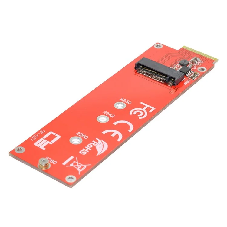 SF-037 NVME M-key Interface SSD to EDSFF E1.S Adapter Card Portable Converter Support M.2 SSD 2280/2260/2242/2230 Format