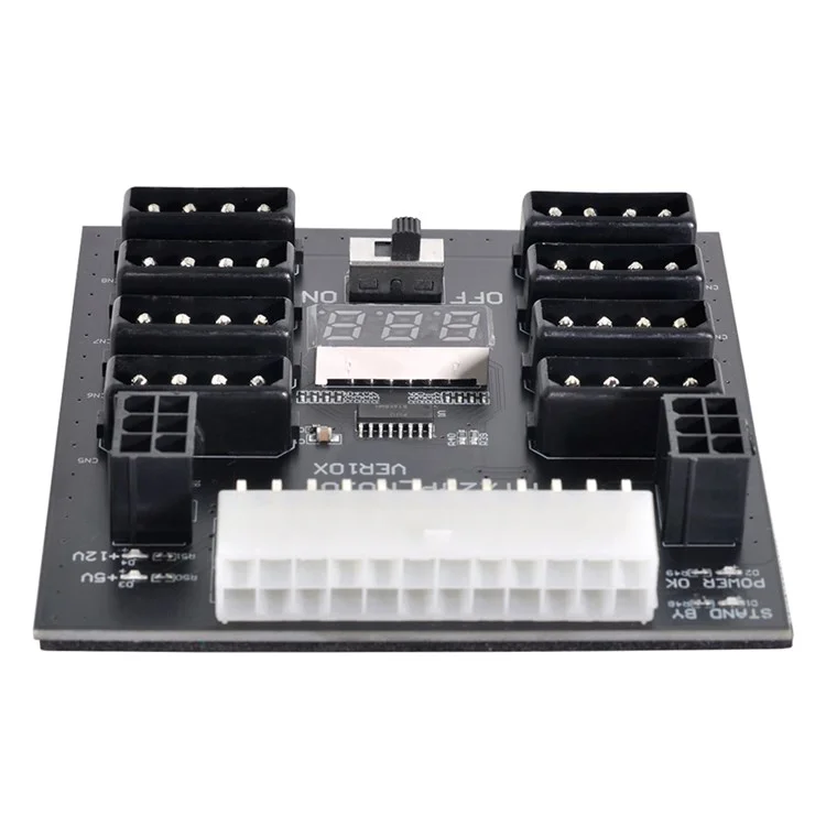 PW-005 ATX-24PIN an IDE 8x 4Pin +2x 6Pin Netzteil Für Chia ETH BTC