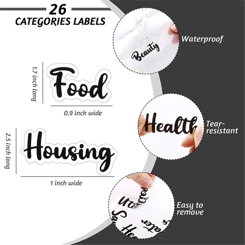 A6 PU Leather Notebook Cover Loose-leaf Binder Budget Planner Organizer 8 Storage Pockets 12 Budget Sheets - Purple