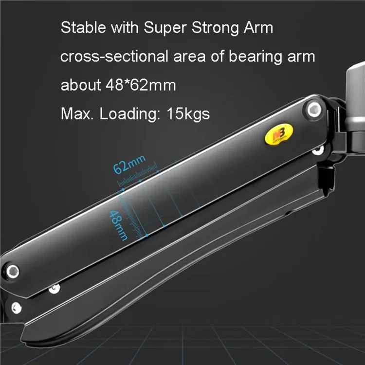 NORTH BAYOU NB45 Desktop Adjustable 24-42 inch Computer Monitor Holder Support Arm Bracket