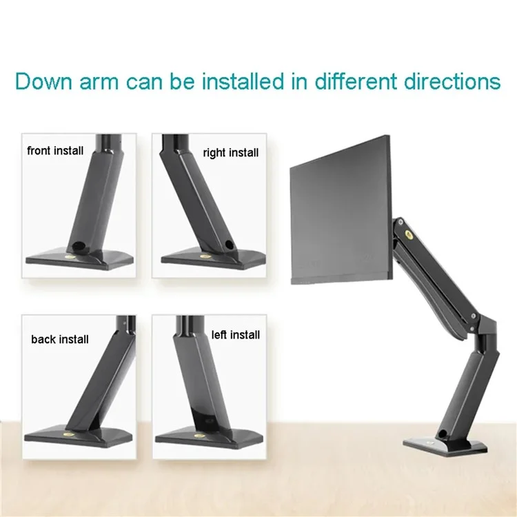 NORTH BAYOU NB45 Desktop Adjustable 24-42 inch Computer Monitor Holder Support Arm Bracket