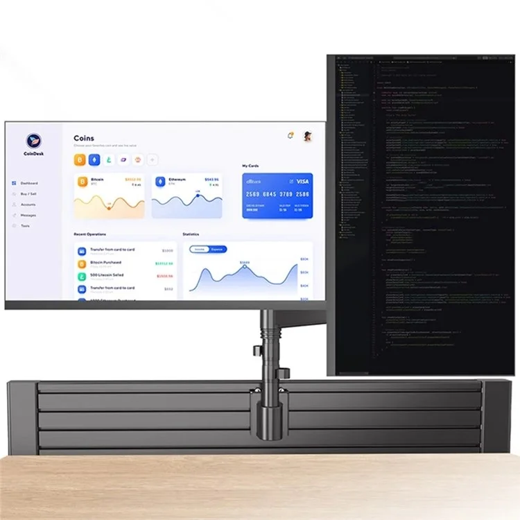 North Bayou M80 22-32 Zoll Dual Screen Computer Monitor Halter Einstellbarer Monitor Support Armhalterung