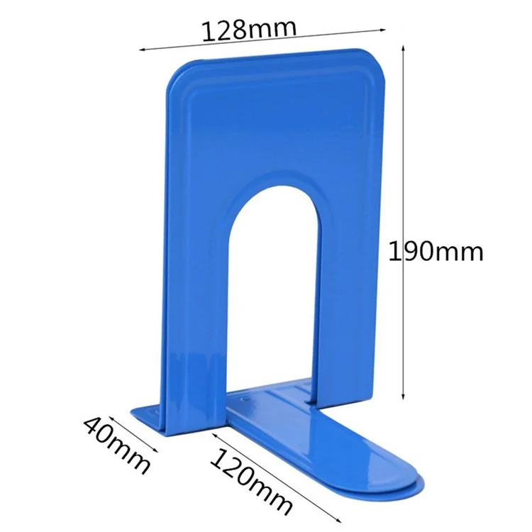 3 Pairs Bookends Metal Book Ends Heavy Duty Book Shelves Non-skid Book Holder Supports for Library Office Home - Black