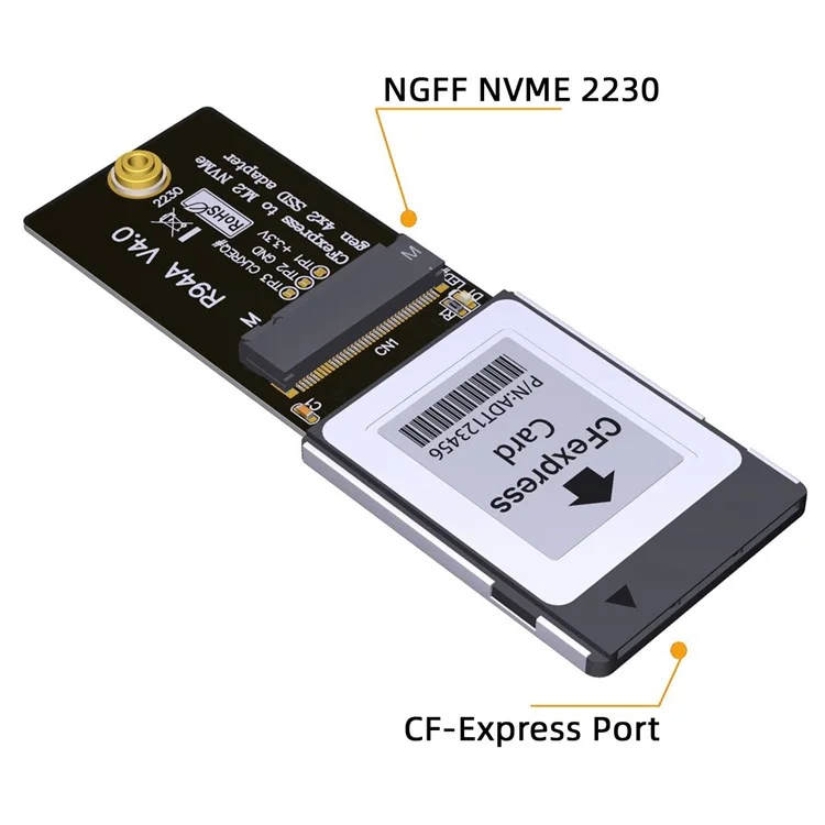 SA-046 Pour Xbox Series x / s CH SN530 SSD Pcie4.0 Carte Mémoire D'expansion CF-Express Type-B à M.2 Nvme 2230 M-Key Adaptateur