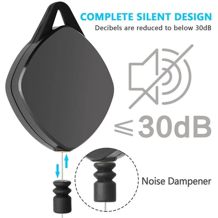 MFTDE 3 piezas para HTC Vive Pro/Oculus Rift/Oculus Quest Link/Oculus Quest 2 Sistema retráctil de poleas de techo para gestión de cables de RV - Negro