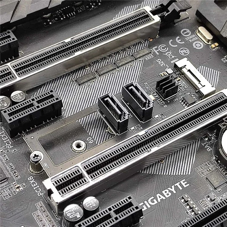 SA-042 NGFF Key b + m PCI Express à SATA 3.0 22 * ​​80 mm 6 Gops Double Ports Adaptateur Convertisseur Drive D'extension Drive JMB582 2280