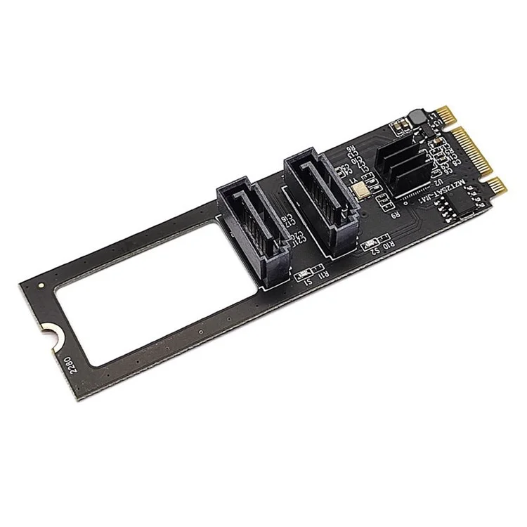SA-042 NGFF Key b + m PCI Express à SATA 3.0 22 * ​​80 mm 6 Gops Double Ports Adaptateur Convertisseur Drive D'extension Drive JMB582 2280
