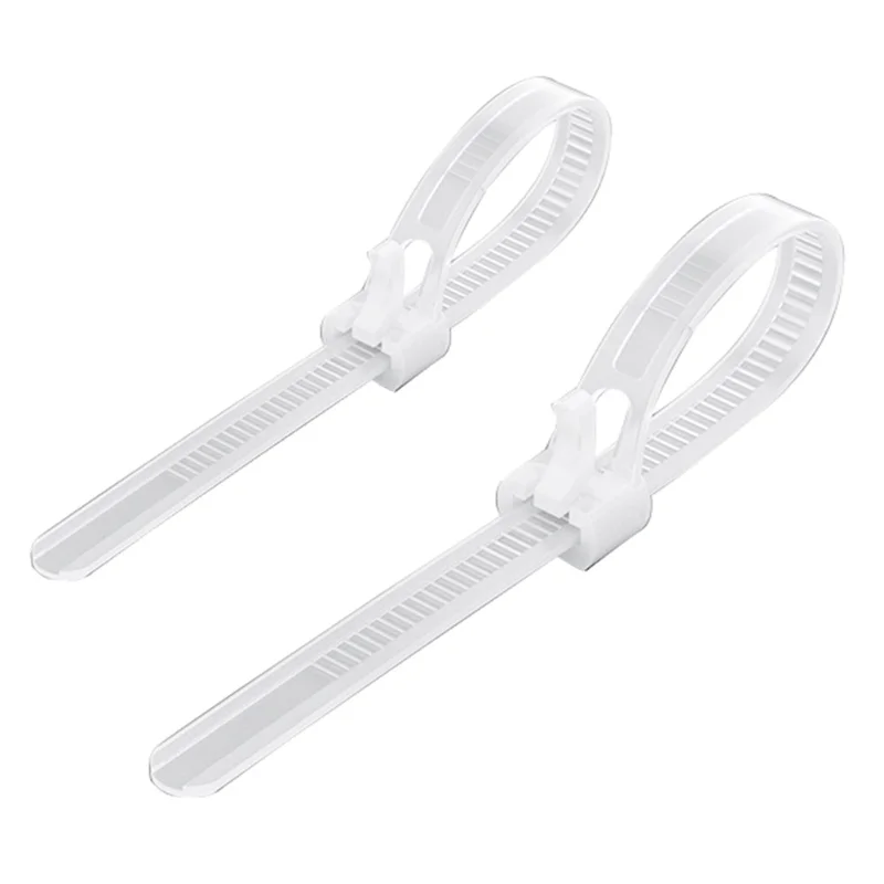 DZ325 50Pcs 150*7.5mm Self-Locking Nylon Cable Tie Fixing Ring Industrial Cable Tie Set - White
