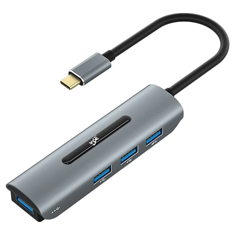 V200A 4-in-1 Aluminiumlegierung Typ C USB C-hub-adapter an USB 2.0 USB 3.0-ports Für Laptop-pc-computer