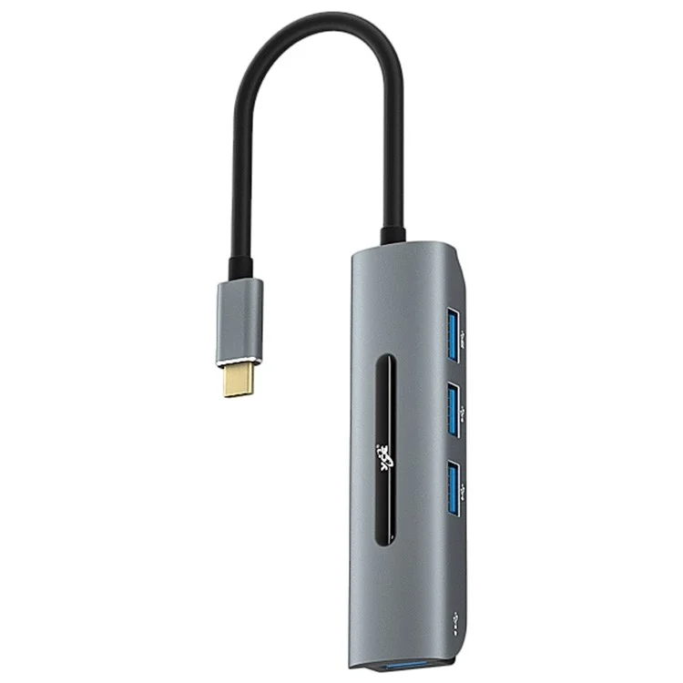 V200A 4-in-1 Aluminiumlegierung Typ C USB C-hub-adapter an USB 2.0 USB 3.0-ports Für Laptop-pc-computer