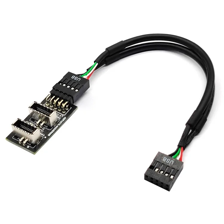 UC-022 Dual USB 3.1 Toma Del Panel Frontal Key-A Tipo-e a USB 2.0 9pin el Encabezado de la Placa Principal de 10pin Adaptador de Extensión de Cable Masculino