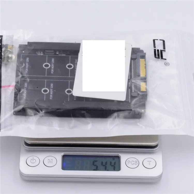 SA-031 Dual NGFF B+M Key M.2 SSD-Kartenkombination JBOD Raid0 Span-Brücke zu 2,5-Zoll-SATA-Combo-HDD-Festplattengehäuse
