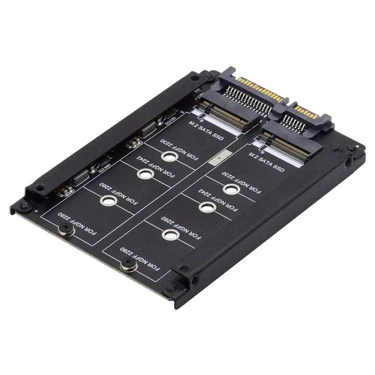 SA-031 Dual NGFF B+M Key M.2 SSD-Kartenkombination JBOD Raid0 Span-Brücke zu 2,5-Zoll-SATA-Combo-HDD-Festplattengehäuse