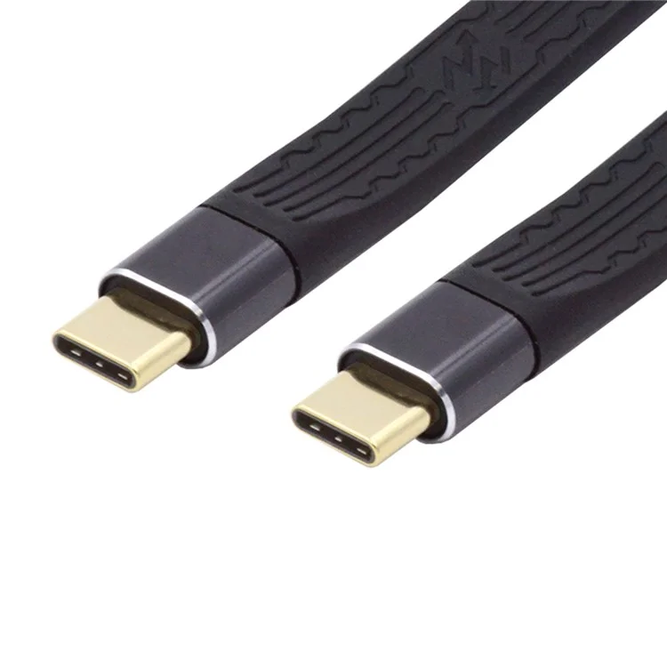 TB-005-0.13M 40Gbps ThunderBolt4 Transmission Cord Flat Slim 5A 100W Fast Charging Cable Supports 8K 60Hz 5K 60Hz Video Output