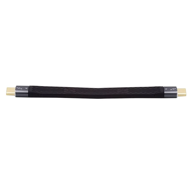 TB-005-0.13M 40Gbps ThunderBolt4 Transmission Cord Flat Slim 5A 100W Fast Charging Cable Supports 8K 60Hz 5K 60Hz Video Output