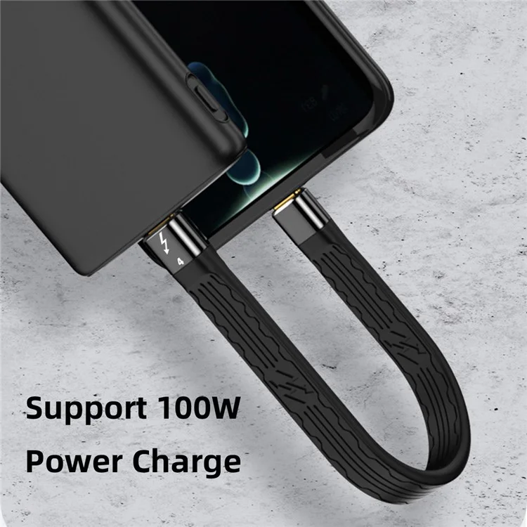 TB-005-0.13M 40Gbps ThunderBolt4 Transmission Cord Flat Slim 5A 100W Fast Charging Cable Supports 8K 60Hz 5K 60Hz Video Output