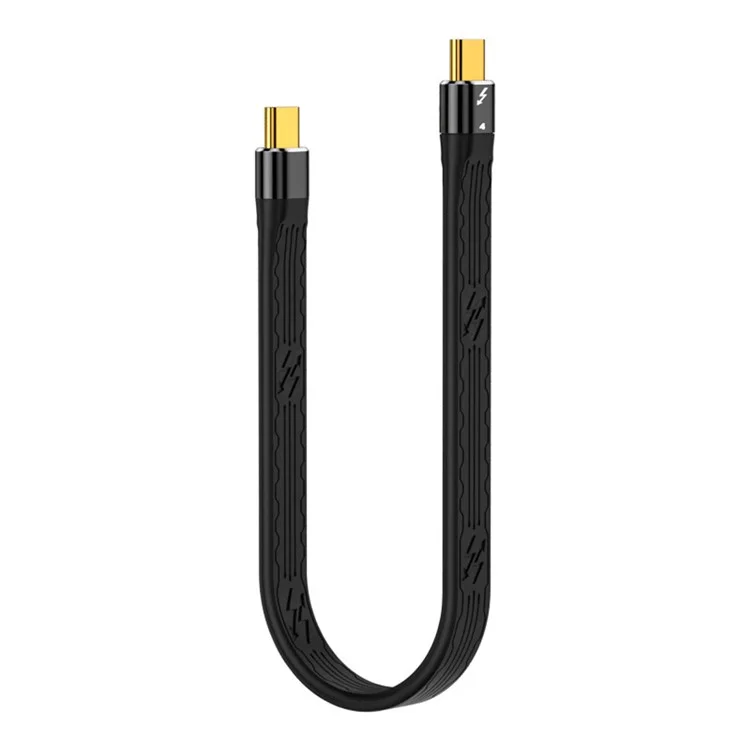 TB-005-0.13M 40Gbps ThunderBolt4 Transmission Cord Flat Slim 5A 100W Fast Charging Cable Supports 8K 60Hz 5K 60Hz Video Output