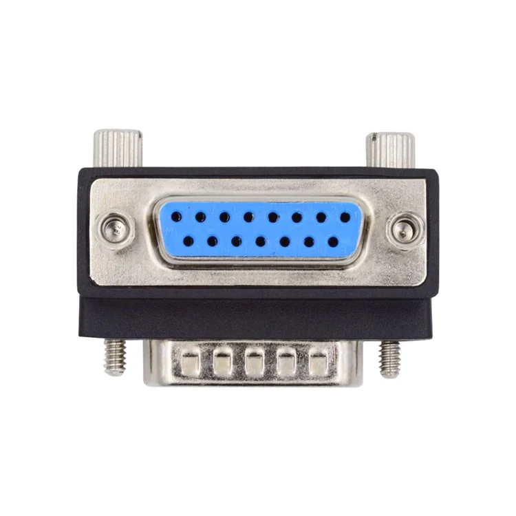 DB-003-DN DB-15PIN Down 90-Degree Angled Design Plug DSUB D-subminiature 15Pin Male to Female Connection Adapter