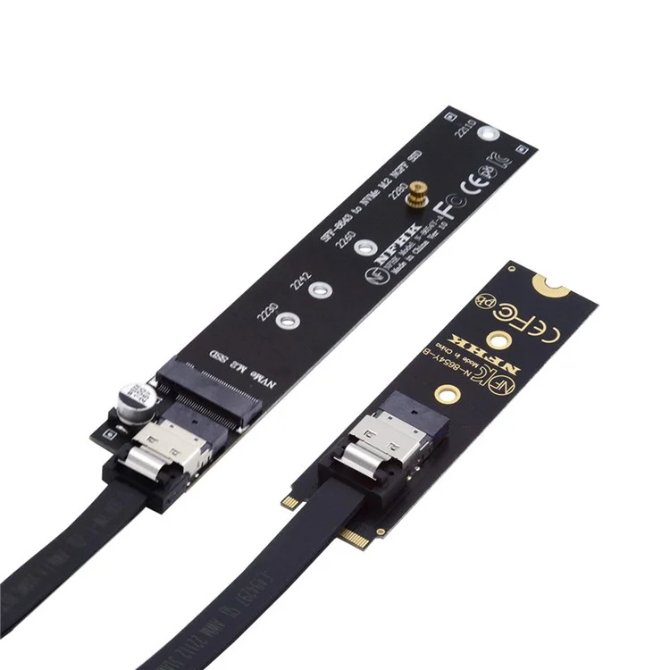 SA-040+SF-100-0.4M NVME M-key Male to Female Extension Cable Connector for Mainboard SSD