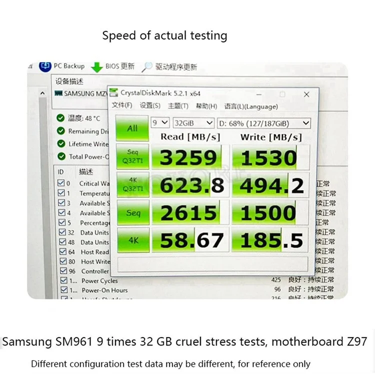 SA-040+SF-100-0.4M NVME M-key Male to Female Extension Cable Connector for Mainboard SSD