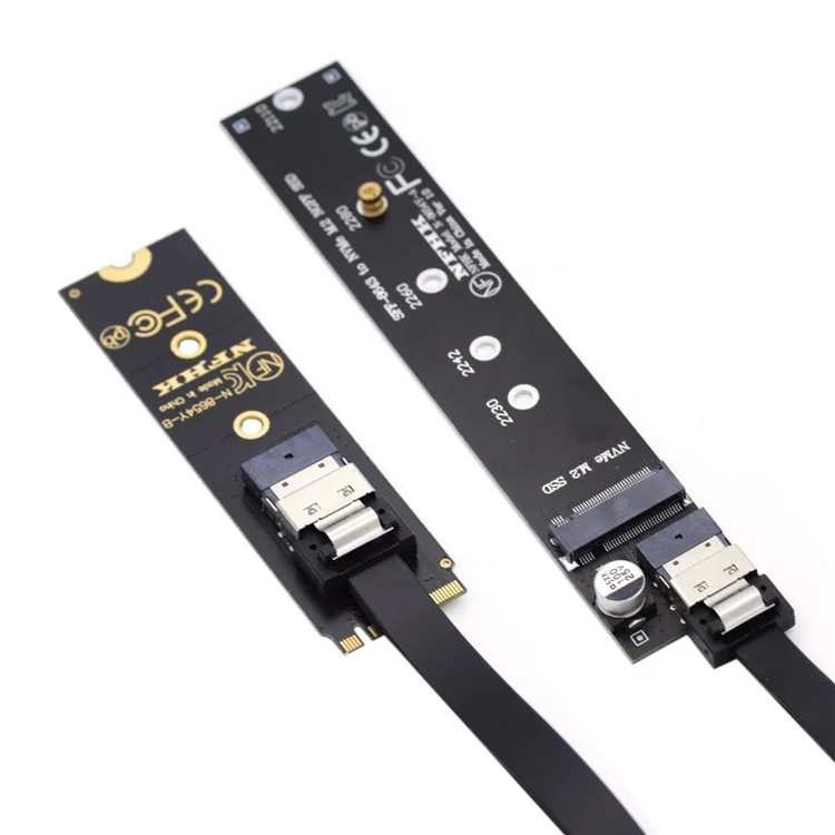 SA-040+SF-100-0.4M NVME M-key Male to Female Extension Cable Connector for Mainboard SSD