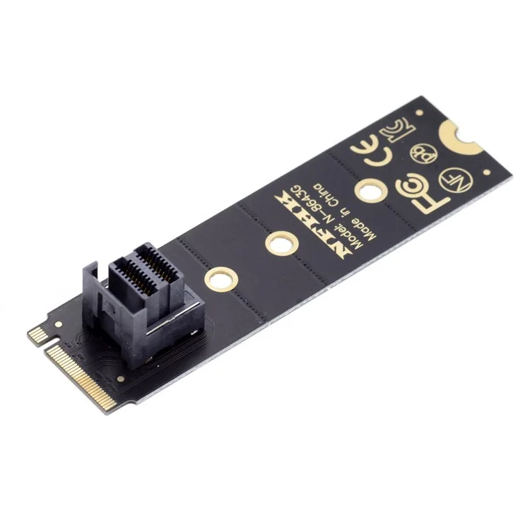 SF-094-BK SFF-8643 to U.2-SSD Mainboard 2280 NVME PCIe SSD Adapter Board - Black
