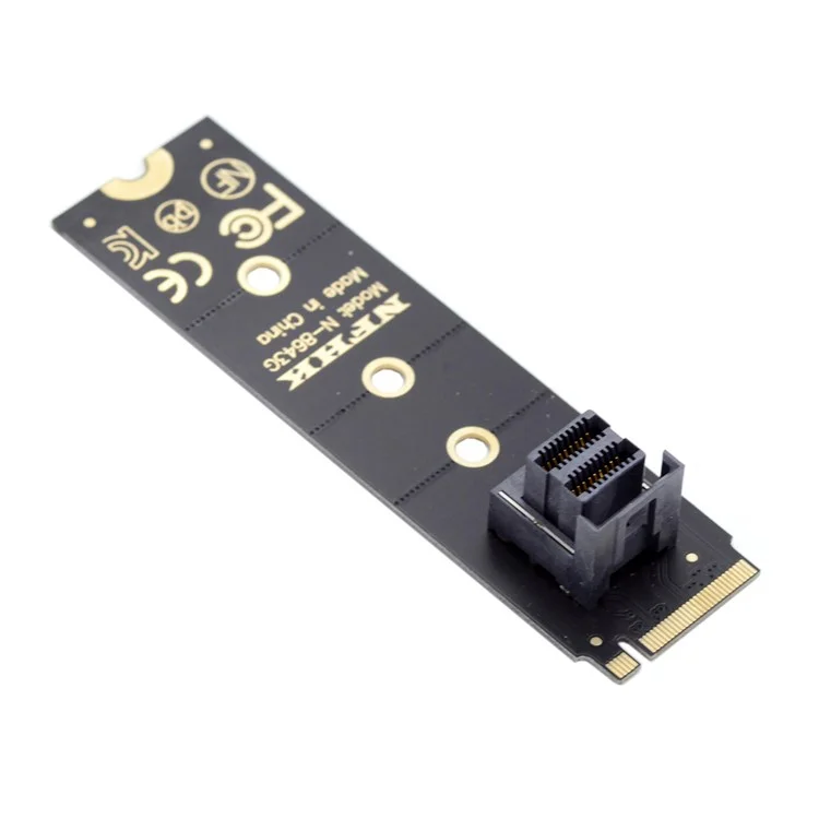 SF-094-BK SFF-8643 to U.2-SSD Mainboard 2280 NVME PCIe SSD Adapter Board - Black