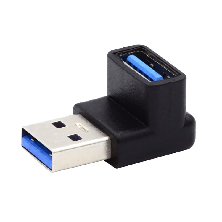 U3-018-UP 10Gbps High Speed USB3.0 Male to Female Converter 90 Degrees Elbow Adapter