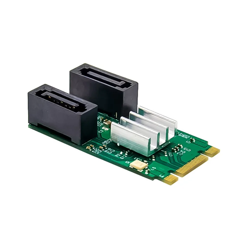 M.2 B+M-KEY ASM1061 Dual-Port SATA 6G Connector Built-in Style Hard Disk Conversion Card