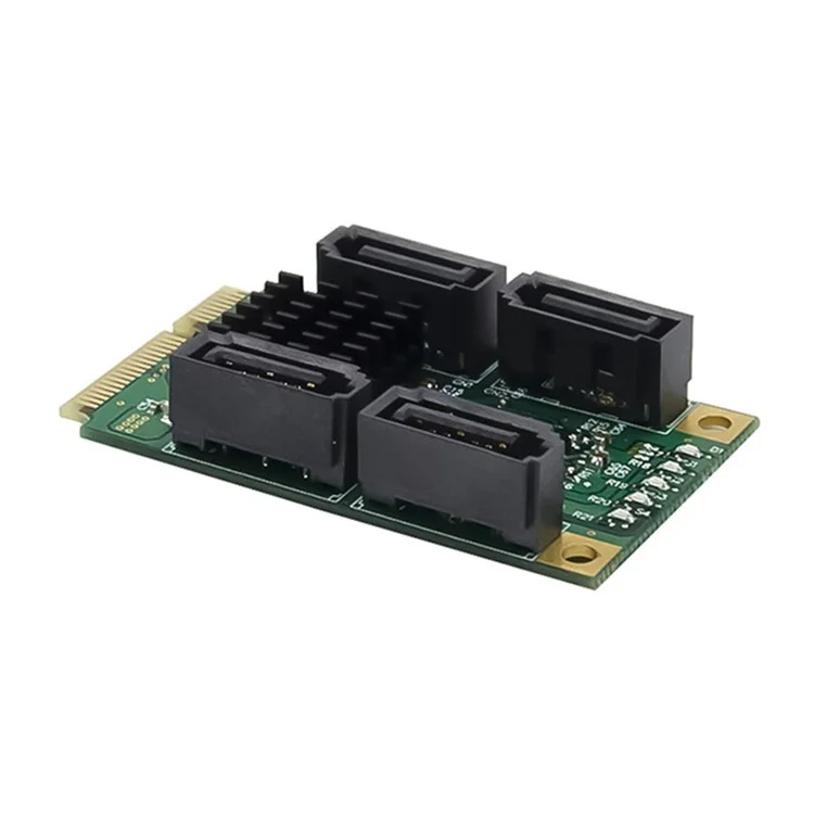 Mini PCI-E 88SE9215 4-porta SATA 6G Cartão de Expansão SATA-3 Card de Conversão de Disco Rígido