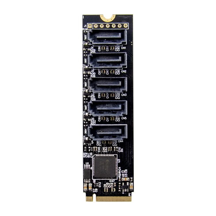 M.2 M-key JMB585 5 Porta SATA 6G SATA-3 Cartão de Conversão de Expansão de Armazenamento