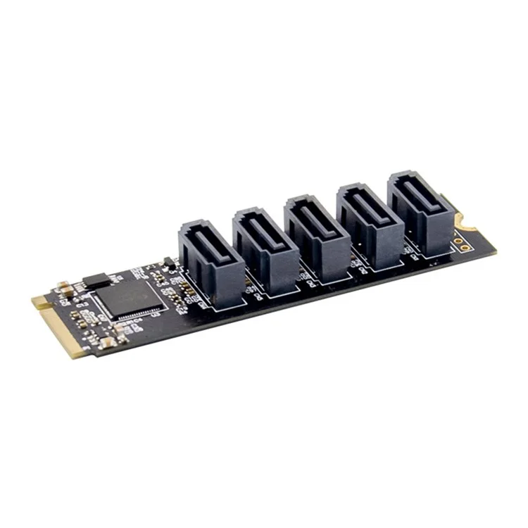 M.2 M-key JMB585 5 Porta SATA 6G SATA-3 Cartão de Conversão de Expansão de Armazenamento